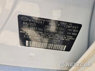 Zdjęcie 12 z 12 samochodu: 2026 HYUNDAI SONATA HYBRID LIMITED VIN:KMHL54JJ1TA138928 - miniatura