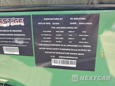 Zdjęcie 10 z 10 samochodu: 2025 GOLF2 DENAGO VIN:1Z9D4AL49SM640158 - miniatura