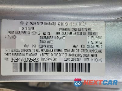 Zdjęcie 13 z 13 samochodu: 2016 MAZDA 3 TOURING VIN:3MZBM1W79GM264698 - miniatura