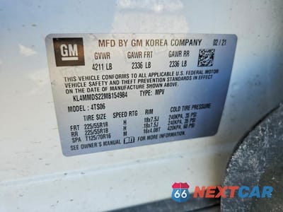 Zdjęcie 12 z 12 samochodu: 2021 BUICK ENCORE GX SELECT VIN:KL4MMDS22MB154984 - miniatura
