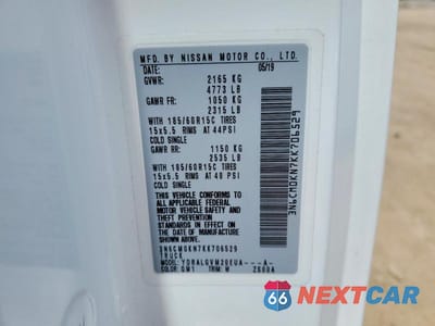 Zdjęcie 13 z 13 samochodu: 2019 NISSAN NV200 SV VIN:3N6CM0KN7KK706529 - miniatura