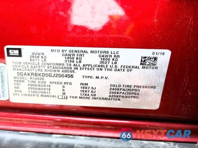 Zdjęcie 13 z 13 samochodu: 2016 BUICK ENCLAVE VIN:5GAKRBKD5GJ256456 - miniatura