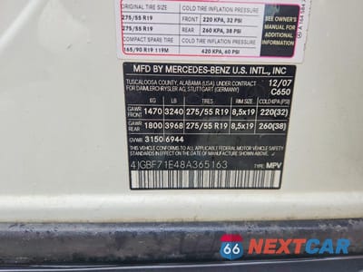 Zdjęcie 14 z 14 samochodu: 2008 MERCEDES-BENZ GL 450 4MATIC VIN:4JGBF71E48A365163 - miniatura