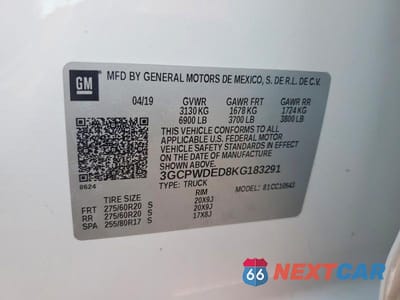 Zdjęcie 12 z 12 samochodu: 2019 CHEVROLET SILVERADO C1500 RST VIN:3GCPWDED8KG183291 - miniatura
