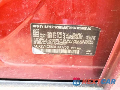 Zdjęcie 12 z 12 samochodu: 2013 BMW X5 VIN:5UXZV4C56DL993756 - miniatura