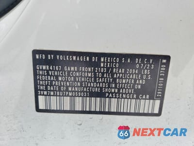 Zdjęcie 12 z 12 samochodu: 2023 VOLKSWAGEN JETTA SE VIN:3VW7M7BU7PM059031 - miniatura