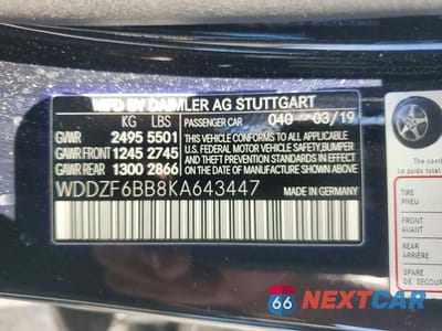 Zdjęcie 12 z 12 samochodu: 2019 MERCEDES-BENZ E AMG 53 4MATIC VIN:WDDZF6BB8KA643447 - miniatura