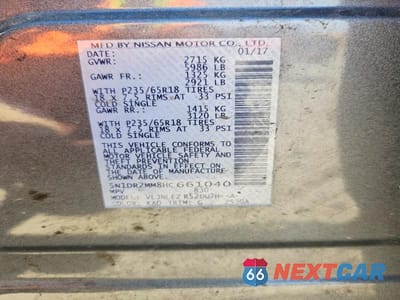 Zdjęcie 13 z 13 samochodu: 2017 NISSAN PATHFINDER SV VIN:5N1DR2MM8HC661040 - miniatura