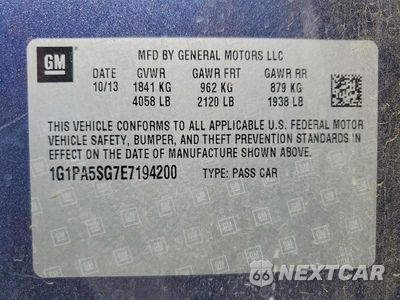 Zdjęcie 13 z 13 samochodu: 2014 CHEVROLET CRUZE LS VIN:1G1PA5SG7E7194200 - miniatura