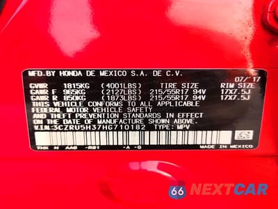Zdjęcie 12 z 12 samochodu: 2017 HONDA HR-V LX VIN:3CZRU5H37HG710182 - miniatura