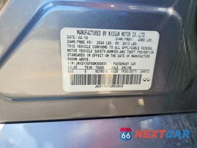 Zdjęcie 12 z 12 samochodu: 2016 INFINITI Q50 3.0T PREMIUM VIN:JN1EV7APXGM300839 - miniatura
