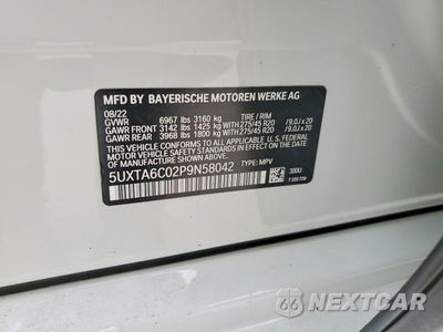 Zdjęcie 13 z 13 samochodu: 2023 BMW X5 XDRIVE45E VIN:5UXTA6C02P9N58042 - miniatura
