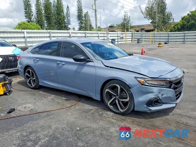 Czwarte zdjęcie samochodu z boku: 2021 HONDA ACCORD SPORT SE VIN:1HGCV1F45MA123034 - miniatura