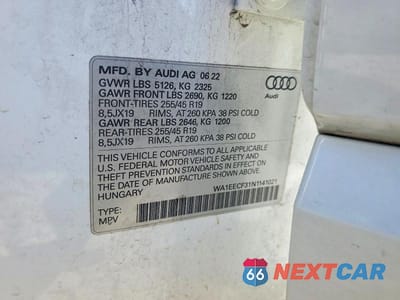 Zdjęcie 13 z 13 samochodu: 2022 AUDI Q3 PREMIUM PLUS S LINE 45 VIN:WA1EECF31N1141021 - miniatura
