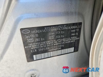 Zdjęcie 13 z 13 samochodu: 2018 HYUNDAI ELANTRA SEL VIN:5NPD84LF0JH310896 - miniatura