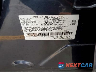 Zdjęcie 13 z 13 samochodu: 2013 LINCOLN MKX VIN:2LMDJ6JK3DBL32049 - miniatura