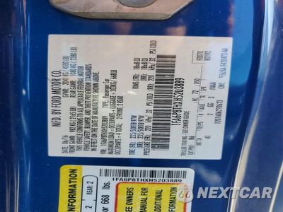 Zdjęcie 12 z 12 samochodu: 2017 FORD MUSTANG VIN:1FA6P8THXH5203889 - miniatura