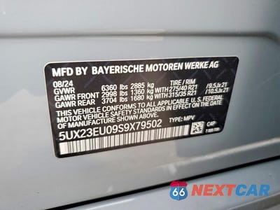 Zdjęcie 13 z 13 samochodu: 2025 BMW X5 XDRIVE40I VIN:5UX23EU09S9X79502 - miniatura