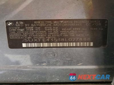 Zdjęcie 13 z 13 samochodu: 2008 BMW X5 VIN:5UXFE43538L027888 - miniatura