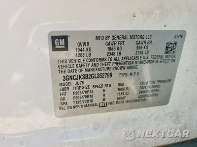 Zdjęcie 12 z 12 samochodu: 2016 CHEVROLET TRAX LS VIN:3GNCJKSB2GL262790 - miniatura