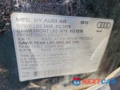 Zdjęcie 13 z 13 samochodu: 2018 AUDI Q5 PREMIUM PLUS VIN:WA1BNAFY6J2248539 - miniatura