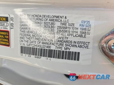 Zdjęcie 14 z 14 samochodu: 2025 ACURA RDX TECHNOLOGY VIN:5J8TC2H5XSL021490 - miniatura