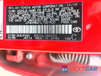 Zdjęcie 13 z 13 samochodu: 2020 TOYOTA C-HR LE VIN:JTNKHMBX1L1067400 - miniatura