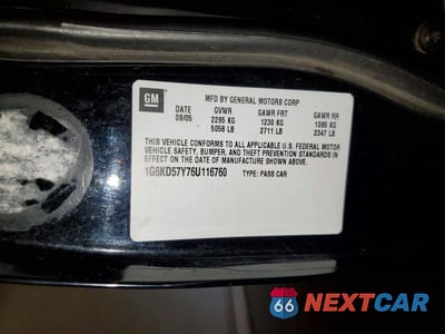 Zdjęcie 12 z 12 samochodu: 2006 CADILLAC DTS VIN:1G6KD57Y76U116760 - miniatura