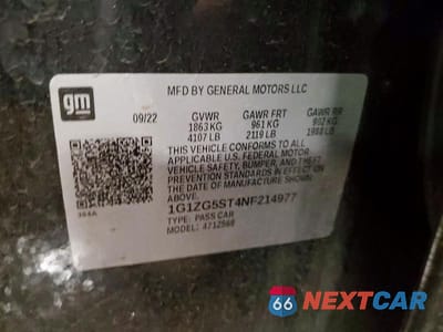 Zdjęcie 12 z 12 samochodu: 2022 CHEVROLET MALIBU RS VIN:1G1ZG5ST4NF214977 - miniatura