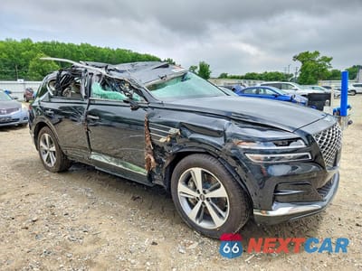 Czwarte zdjęcie samochodu z boku: 2021 GENESIS GV80 3.5T ADVANCED+ VIN:KMUHCESC8MU066502 - miniatura