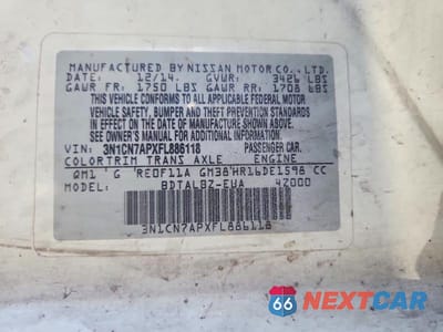 Zdjęcie 12 z 12 samochodu: 2015 NISSAN VERSA 1.6 SV VIN:3N1CN7APXFL886118 - miniatura