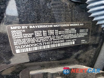 Zdjęcie 13 z 13 samochodu: 2017 BMW X3 XDRIVE28I VIN:5UXWX9C57H0T06690 - miniatura
