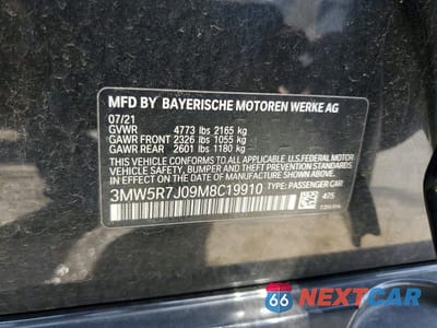 Zdjęcie 12 z 12 samochodu: 2021 BMW 330XI VIN:3MW5R7J09M8C19910 - miniatura