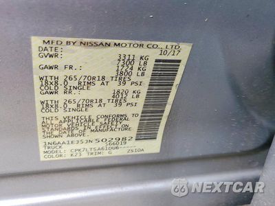 Zdjęcie 12 z 12 samochodu: 2018 NISSAN TITAN S VIN:1N6AA1EJ5JN502982 - miniatura