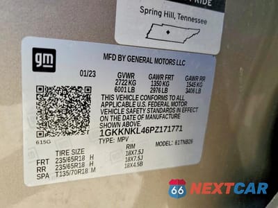 Zdjęcie 13 z 13 samochodu: 2023 GMC ACADIA SLE VIN:1GKKNKL46PZ171771 - miniatura