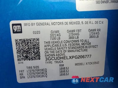 Zdjęcie 13 z 13 samochodu: 2023 CHEVROLET SILVERADO K1500 ZR2 VIN:3GCUDHELXPG206777 - miniatura