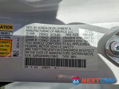 Zdjęcie 13 z 13 samochodu: 2024 HONDA CR-V SPORT TOURING VIN:5J6RS6H94RL019843 - miniatura