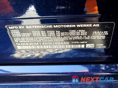 Zdjęcie 12 z 12 samochodu: 2024 BMW X7 ALPINA XB7 VIN:5UX43EM14R9U48449 - miniatura