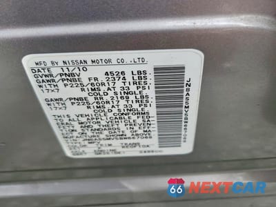 Zdjęcie 13 z 13 samochodu: 2011 NISSAN ROGUE S VIN:JN8AS5MV5BW667068 - miniatura