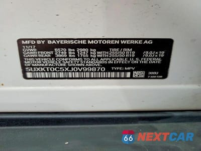 Zdjęcie 13 z 13 samochodu: 2018 BMW X5 XDR40E VIN:5UXKT0C5XJ0V99870 - miniatura