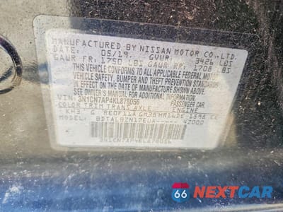 Zdjęcie 12 z 12 samochodu: 2019 NISSAN VERSA SV VIN:3N1CN7AP4KL878056 - miniatura