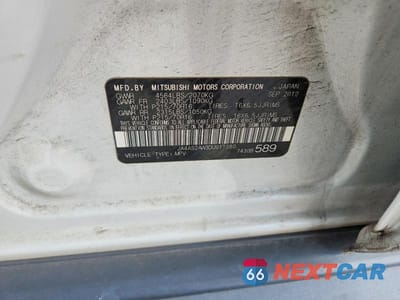 Zdjęcie 12 z 12 samochodu: 2013 MITSUBISHI OUTLANDER ES VIN:JA4AS2AW3DU011080 - miniatura