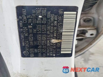 Zdjęcie 13 z 13 samochodu: 2007 HYUNDAI TUCSON SE VIN:KM8JN12D37U586879 - miniatura