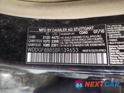 Zdjęcie 12 z 12 samochodu: 2011 MERCEDES-BENZ C 300 4MATIC VIN:WDDGF8BB5BR139653 - miniatura