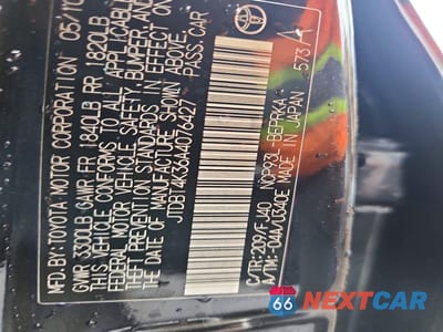 Zdjęcie 12 z 12 samochodu: 2010 TOYOTA YARIS BASE VIN:JTDBT4K36A4076427 - miniatura