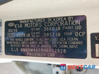 Zdjęcie 13 z 13 samochodu: 2017 KIA RIO LX VIN:KNADM4A38H6012828 - miniatura
