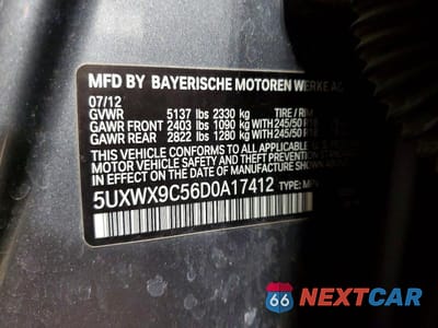 Zdjęcie 13 z 13 samochodu: 2013 BMW X3 XDRIVE28I VIN:5UXWX9C56D0A17412 - miniatura