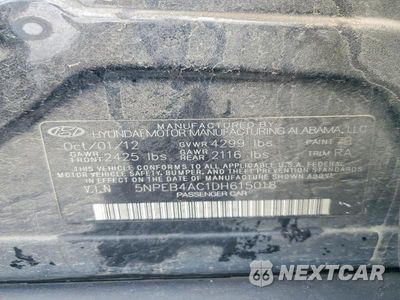 Zdjęcie 12 z 12 samochodu: 2013 HYUNDAI SONATA GLS VIN:5NPEB4AC1DH615018 - miniatura