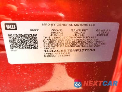 Zdjęcie 12 z 12 samochodu: 2022 CHEVROLET MALIBU RS VIN:1G1ZG5ST0NF177538 - miniatura
