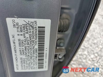 Zdjęcie 12 z 12 samochodu: 2020 HONDA ACCORD EX VIN:1HGCV1F46LA126863 - miniatura